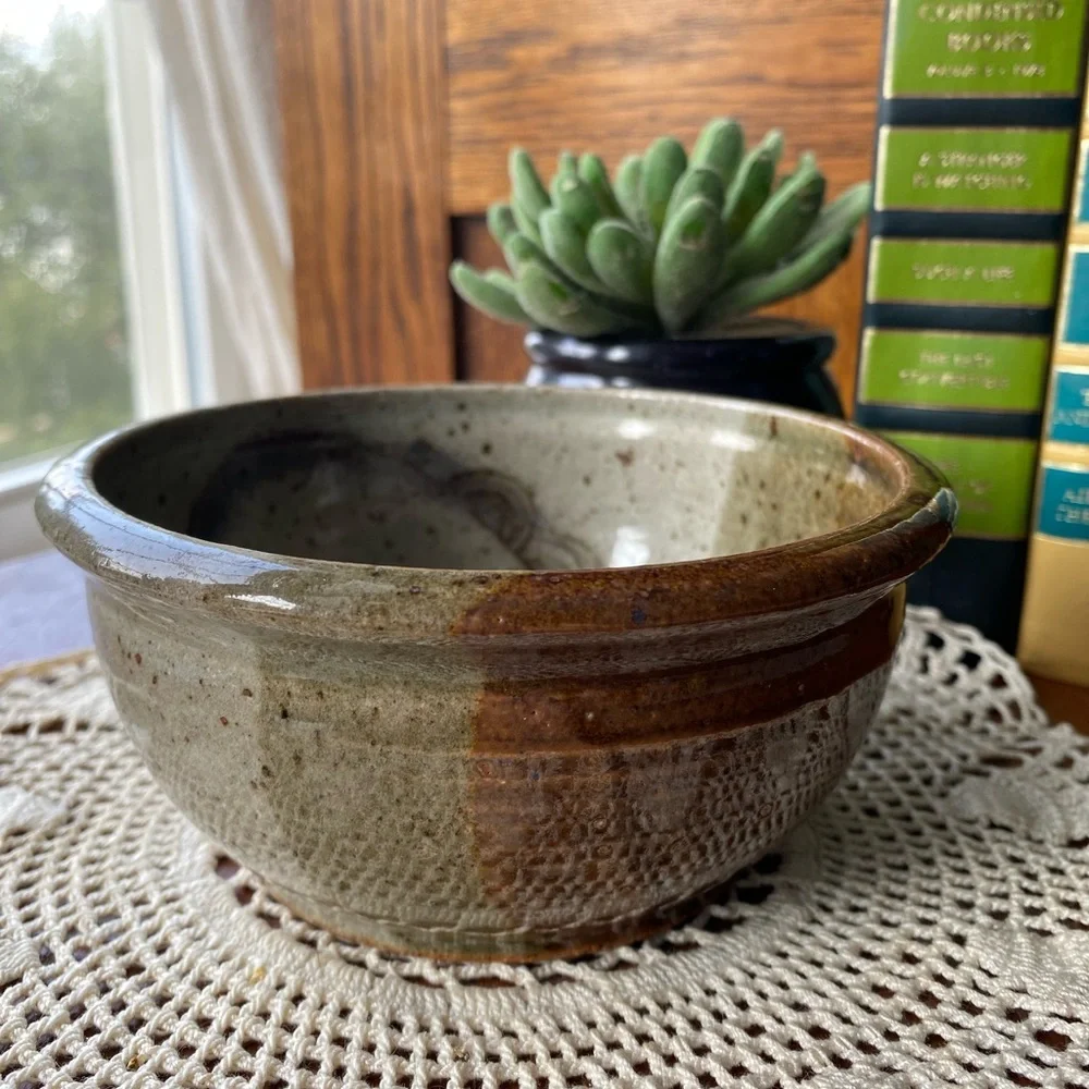 Studio Pottery Stoneware Bowl EUC